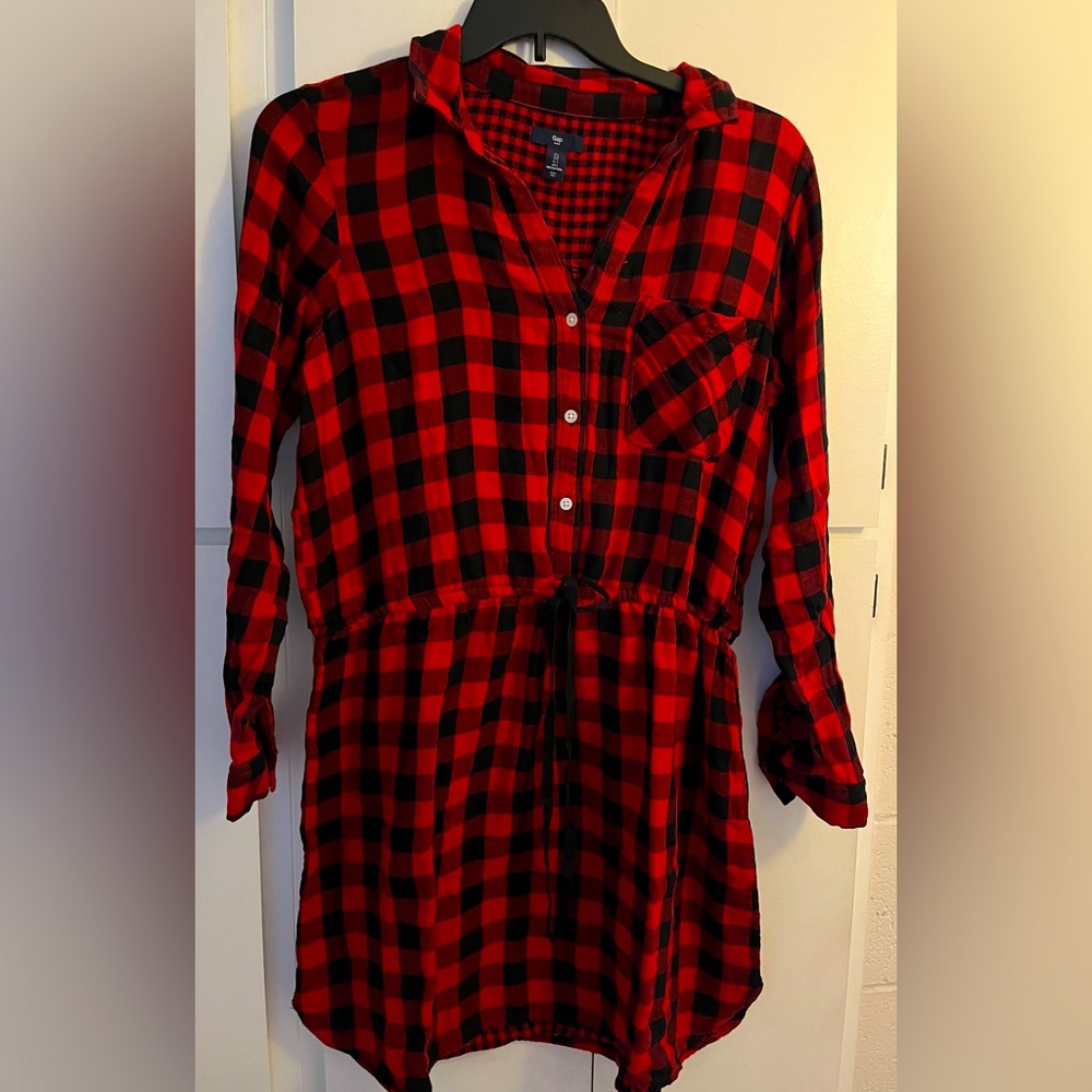 GAP Plaid Flannel Shirt/Dress